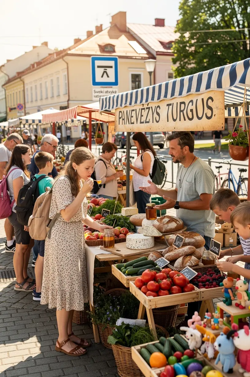 Regioninio autobuso sustojimas prie senamiesčio, rodomas žemėlapis su pėsčiųjų maršrutais tarp kultūrinių objektų ir nakvynės vietų